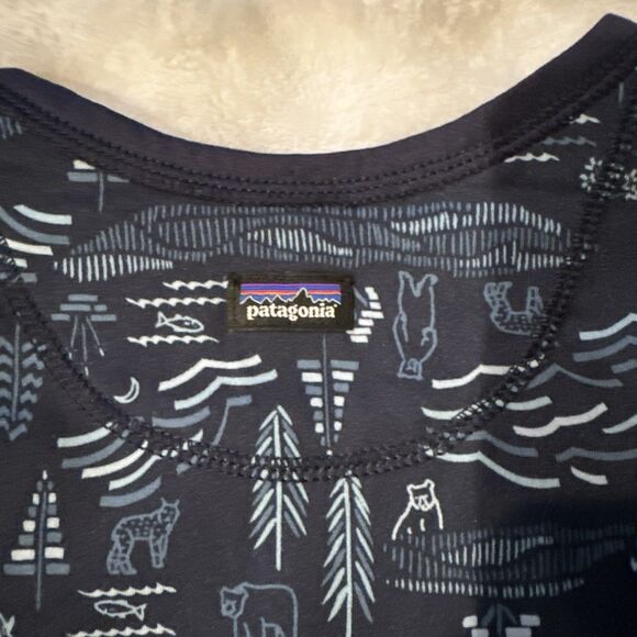 Patagonia NWOT 12-18 Months Baby Capilene Base layer Set Bodysuit Blue Forest - Picture 6 of 12